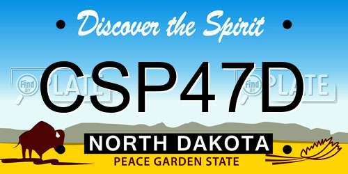 CSP47D North Dakota License Plate