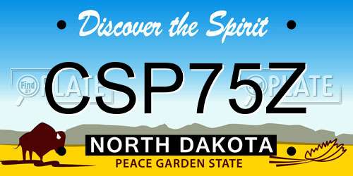 CSP75Z North Dakota License Plate
