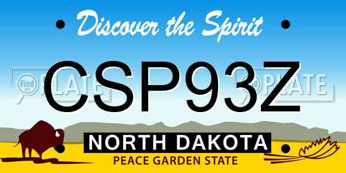 CSP93Z North Dakota License Plate