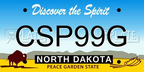 CSP99G North Dakota License Plate