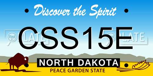 CSS15E North Dakota License Plate