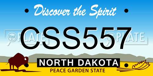 CSS557 North Dakota License Plate