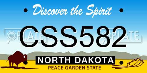CSS582 North Dakota License Plate