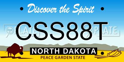 CSS88T North Dakota License Plate
