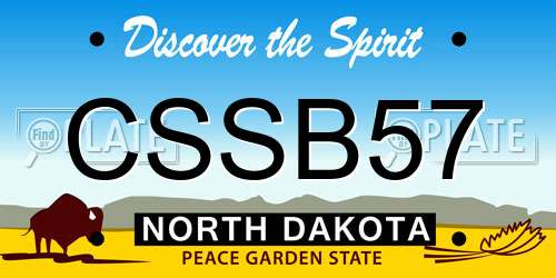 CSSB57 North Dakota License Plate