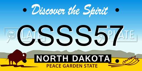 CSSS57 North Dakota License Plate