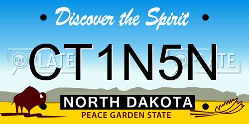 CT1N5N North Dakota License Plate