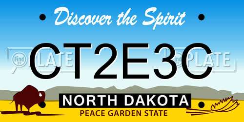 CT2E3C North Dakota License Plate