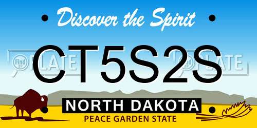 CT5S2S North Dakota License Plate