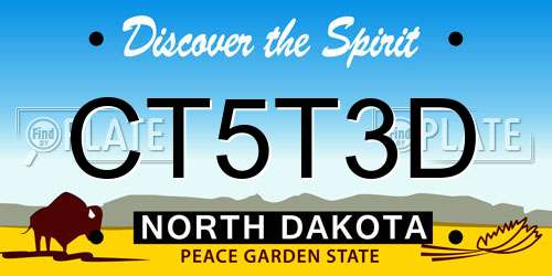 CT5T3D North Dakota License Plate