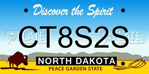 CT8S2S North Dakota License Plate