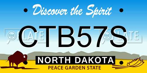 CTB57S North Dakota License Plate