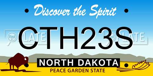 CTH23S North Dakota License Plate