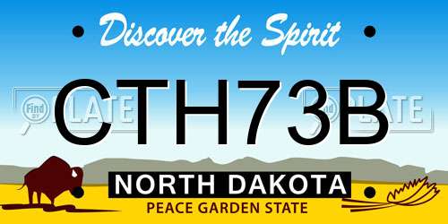 CTH73B North Dakota License Plate