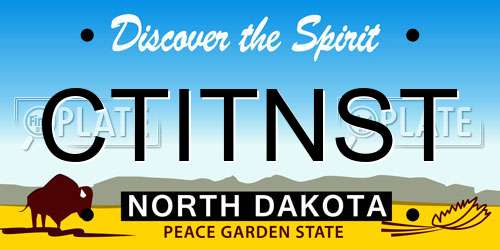 CTITNST North Dakota License Plate