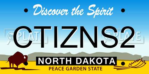 CTIZNS2 North Dakota License Plate