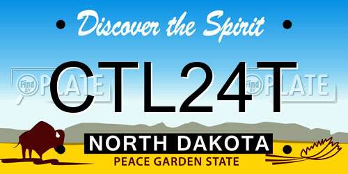 CTL24T North Dakota License Plate