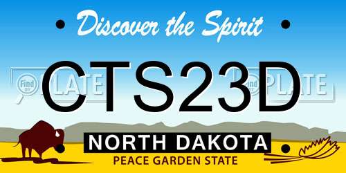 CTS23D North Dakota License Plate