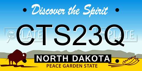 CTS23Q North Dakota License Plate