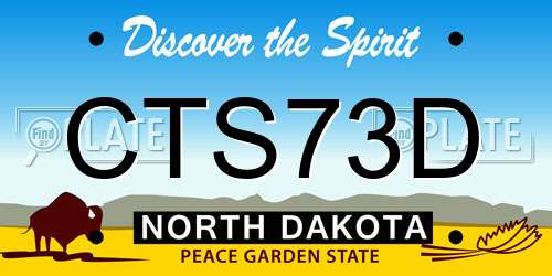 CTS73D North Dakota License Plate