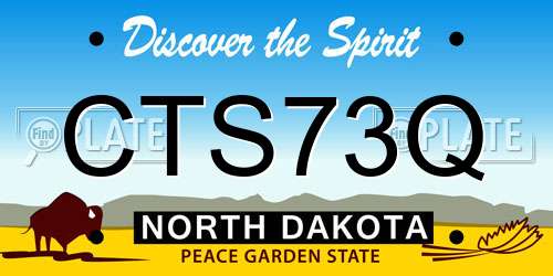 CTS73Q North Dakota License Plate