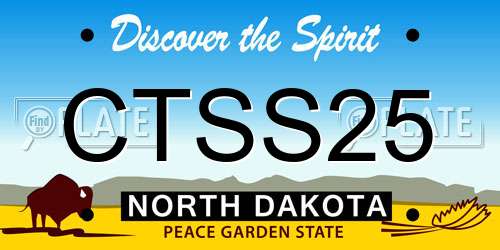 CTSS25 North Dakota License Plate