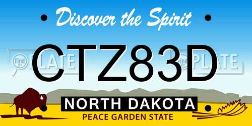 CTZ83D North Dakota License Plate