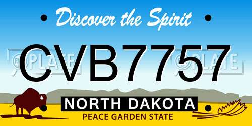 CVB7757 North Dakota License Plate