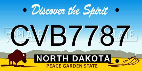 CVB7787 North Dakota License Plate