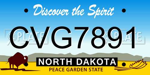 CVG7891 North Dakota License Plate