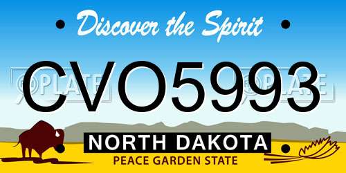 CVO5993 North Dakota License Plate