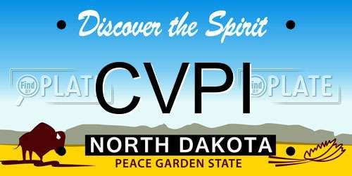 CVPI North Dakota License Plate