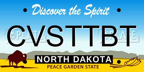 CVSTTBT North Dakota License Plate