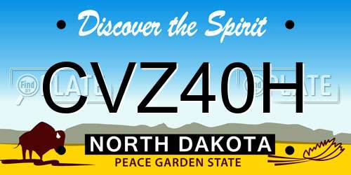 CVZ40H North Dakota License Plate