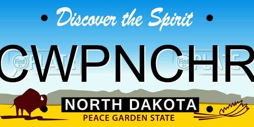 CWPNCHR North Dakota License Plate