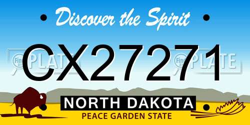 CX27271 North Dakota License Plate