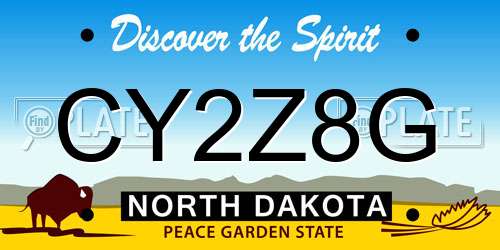 CY2Z8G North Dakota License Plate