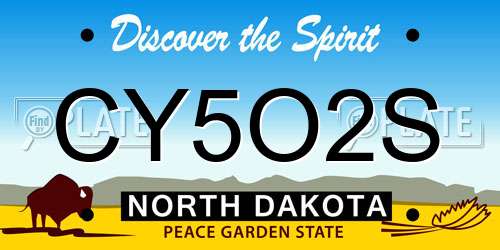 CY5O2S North Dakota License Plate
