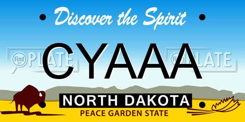 CYAAA North Dakota License Plate
