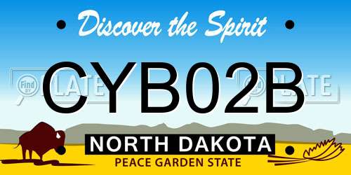 CYB02B North Dakota License Plate