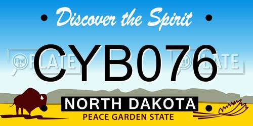 CYB076 North Dakota License Plate