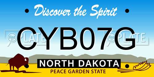 CYB07G North Dakota License Plate