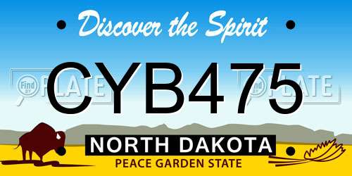 CYB475 North Dakota License Plate