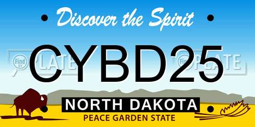 CYBD25 North Dakota License Plate