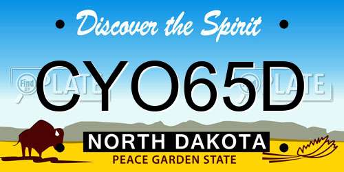 CYO65D North Dakota License Plate