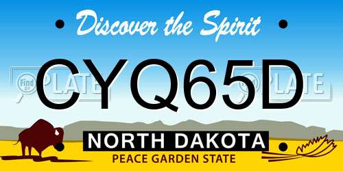 CYQ65D North Dakota License Plate