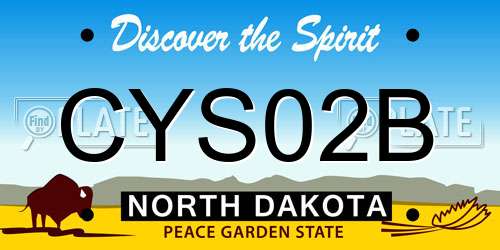 CYS02B North Dakota License Plate