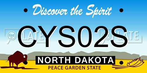 CYS02S North Dakota License Plate