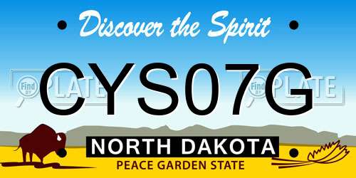 CYS07G North Dakota License Plate