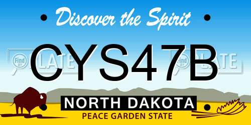 CYS47B North Dakota License Plate